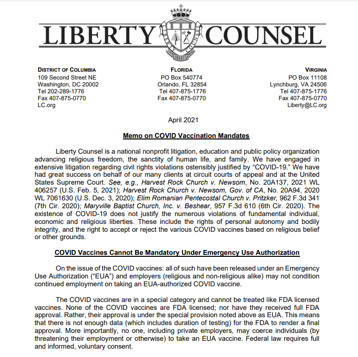Liberty Counsel CCP 19